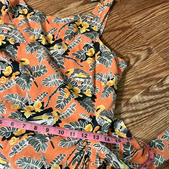 PATALOHA PATAGONIA organic cotton faux wrap Hawaiian print dress - Picture 10 of 11